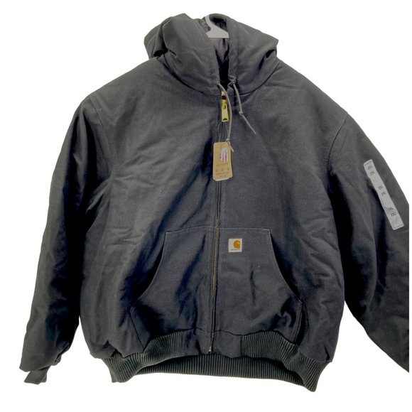 Carhartt Other - Carhartt Men's Black Hooded Zip-up Jacket Made In USA J140-BLK Sz 2XL New